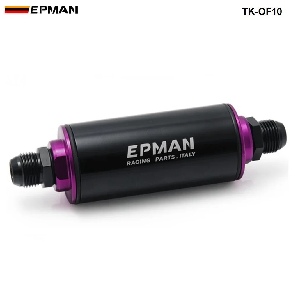 Спортивный EPMAN гоночный автомобиль грузовик готовый встроенный топливный фильтр AN10 с 100 микрон элемент сталь SS Универсальный TK-OF10 высокого давления - Цвет: Черный