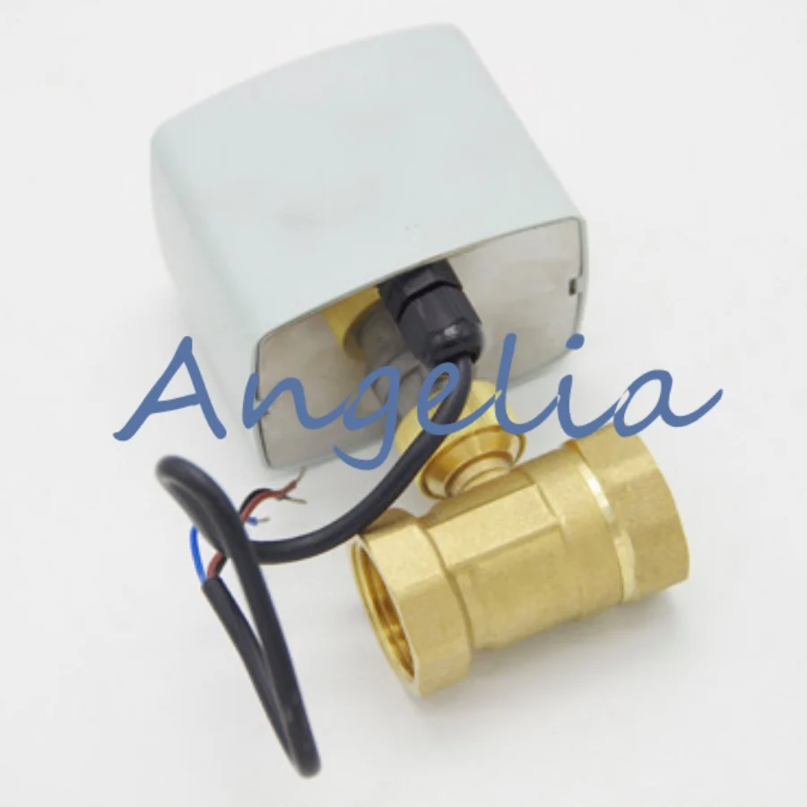 AC220V DN15 G1/2 &quotBSP латунный 2 ходовой трехпроводный двухканальный шаровой клапан с