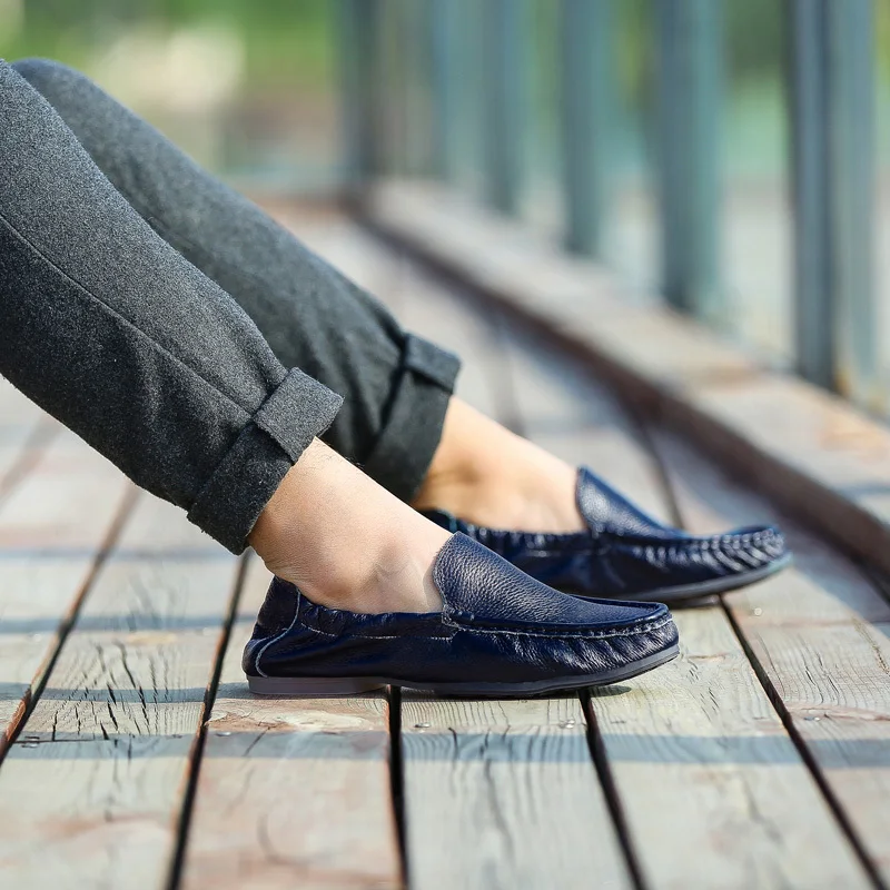 Supper Comfort Mens Genuine Leather Loafer Shoes 2015 Spring Hand Made Loafers Slip on Flats for Man Casual Driving | Обувь