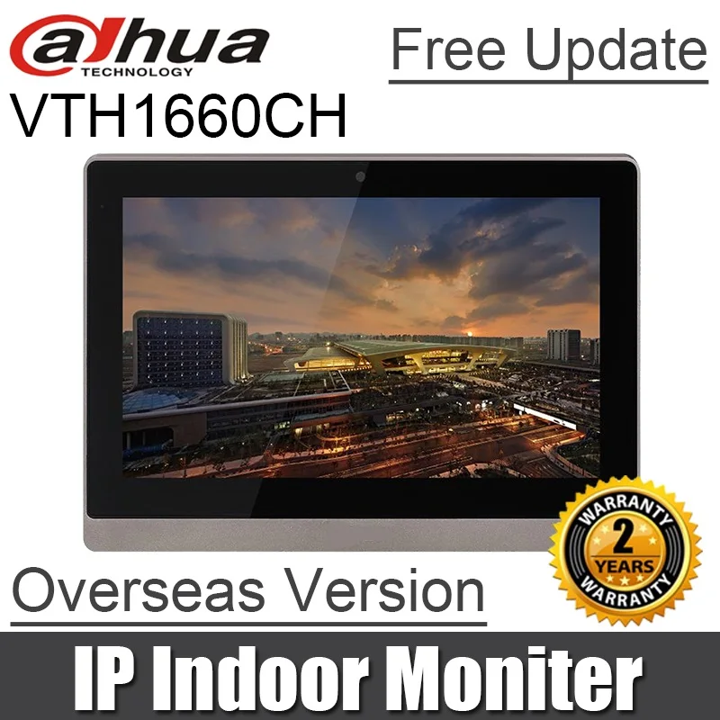 Сетевой видеорегистратор Dahua VTH1660CH 10-дюймовая шпилька видео внутренняя версия для зарубежных Цвет крытый монитор с сенсорным экраном, DH-VTH1660CH домофон