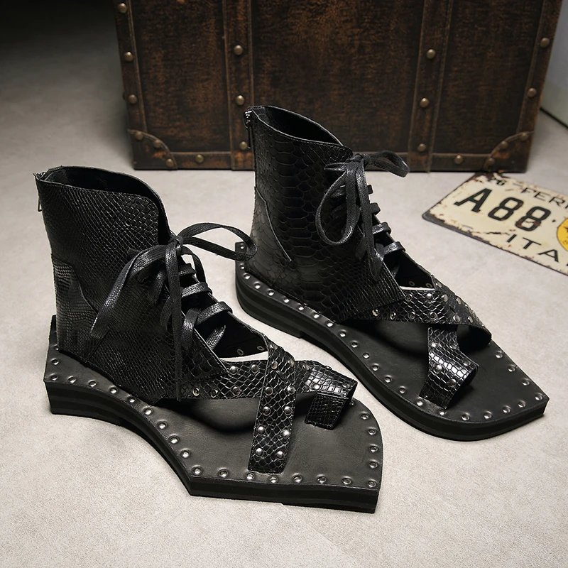 2018 новые модные стильные мужские сандалии в древнем стиле вентиляционные