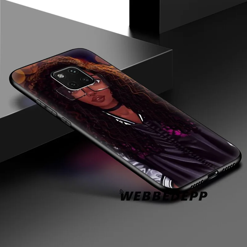 WEBBEDEPP афро Девушки Красочный милый мягкий чехол для Huawei P20 Pro P10 P9 P8 Lite 2015 2017 P Smart 2019