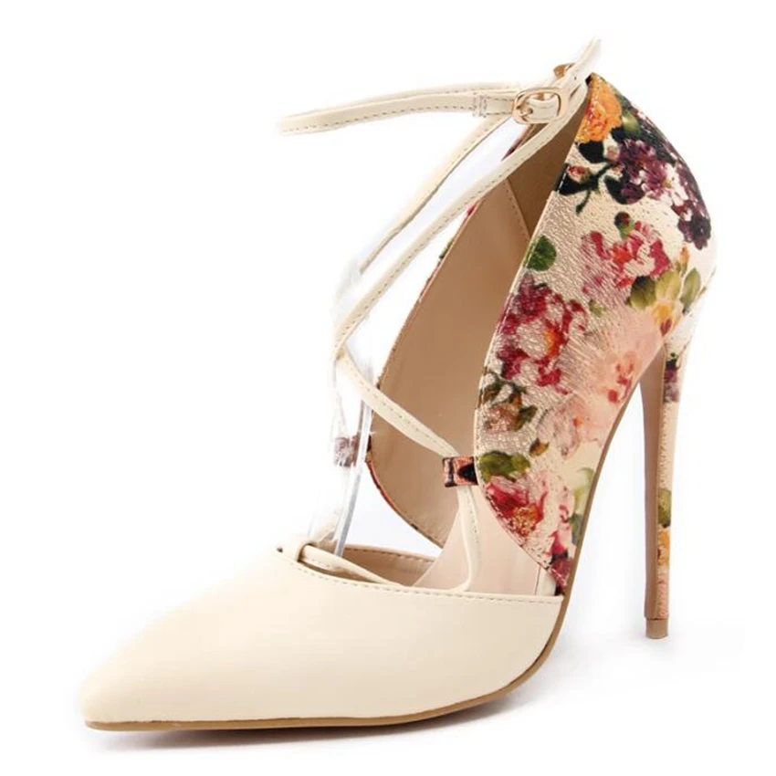 Женские туфли на высоком каблуке черные красные бежевые лодочки с пряжкой модель