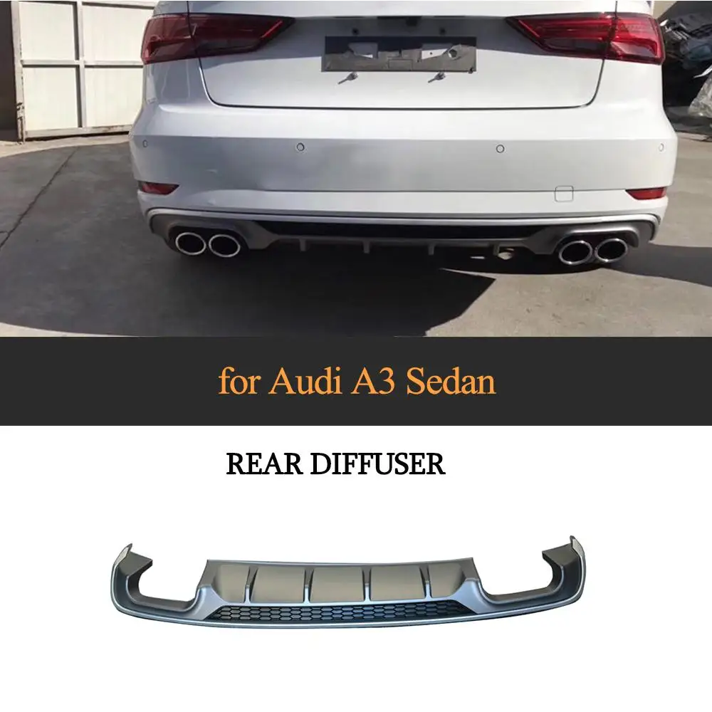 Автомобильный задний бампер диффузор для Audi A3 седан стандарт 4 двери- PP задний диффузор спойлер не для S3