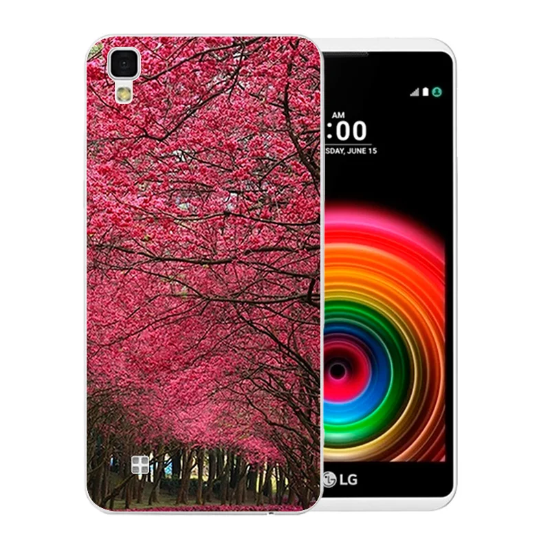 Чехлы для телефонов LG X Power Luxury Funda K220ds K220y Ls755 задняя крышка с цветущим узором чехол