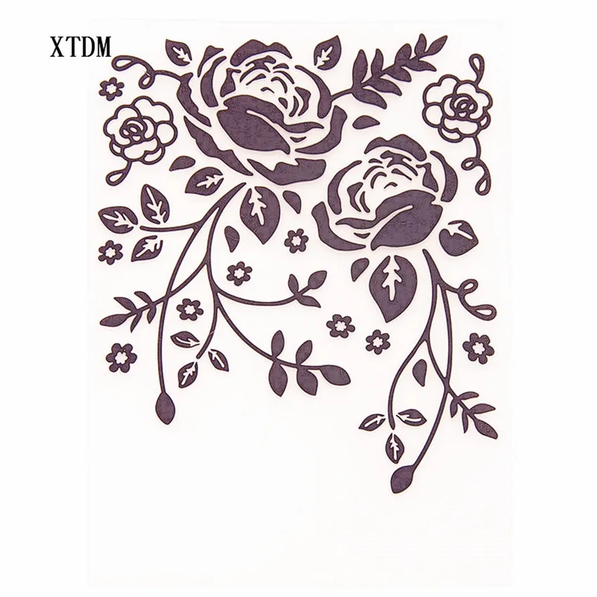 HOT plastic lily template craft card making paper card album wedding decoration scrapbooking Embossing folders