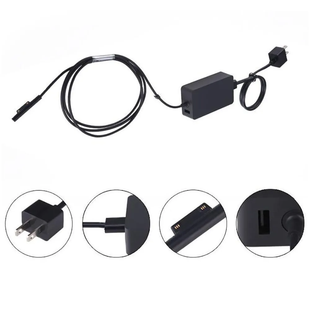 surface pro 4 Tablet Charger Cable+12V 2.58A 36W Black AC Power Supply Adapter For Microsoft Surface Pro 3/4-EU/US Plug |