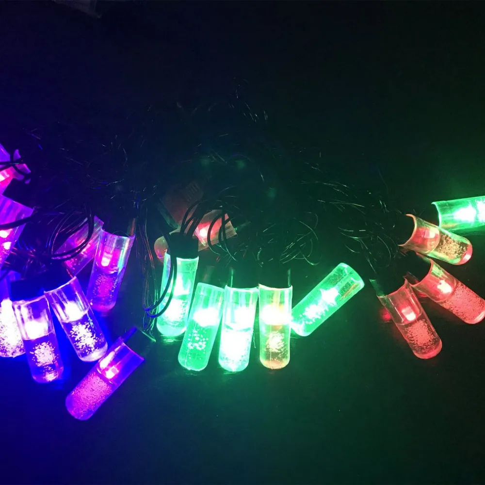 20 LED Battery Powered Bulb Column Christmas Tree Decoration Lamp String IP44 Courtyard Decorative Light Outdoor Lighting | Лампы и