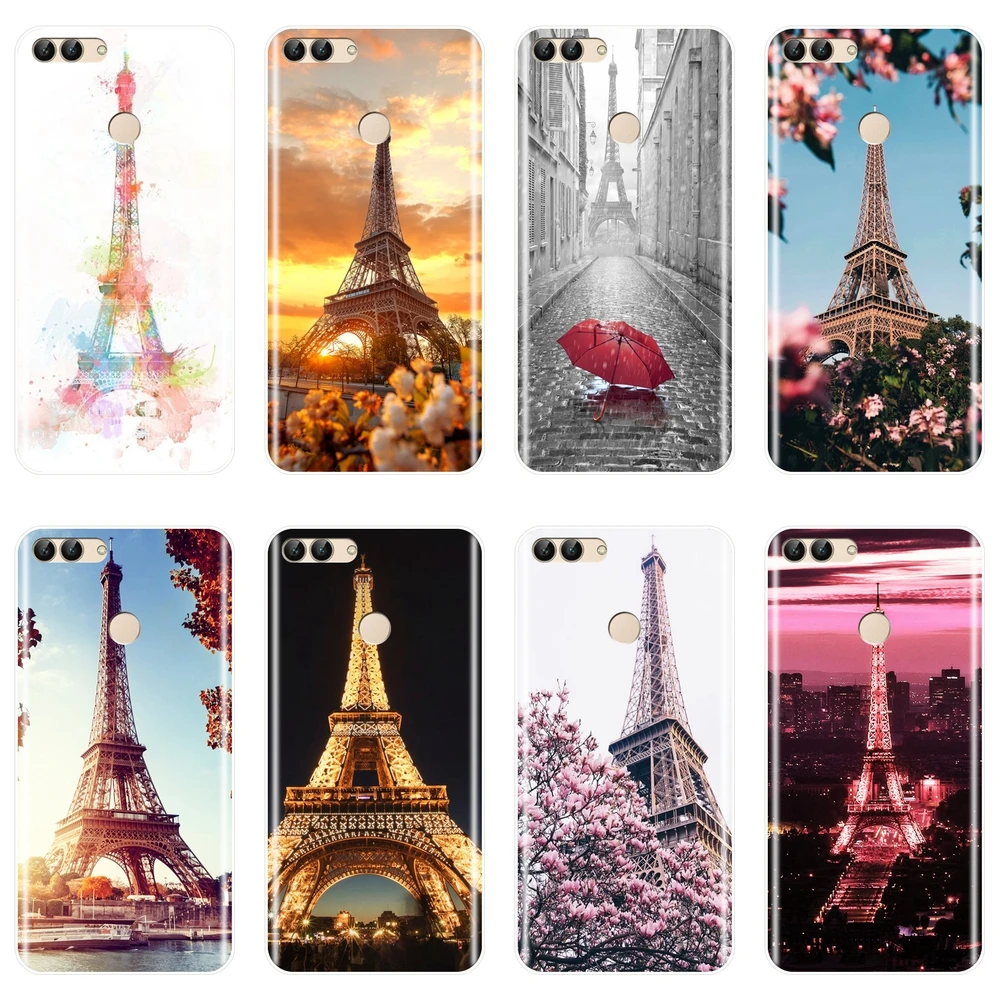 Eiffel Tower Soft Back Cover For Huawei P7 P8 P9 Lite Mini 2017 Phone Case Silicone P20 Pro P10 Plus P Smart | Мобильные телефоны и