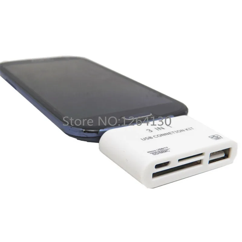 3 в 1 Micro USB OTG кабель micro SD TF U диск картридер хаб для Samsung Galaxy S5 S4 Note3 Бесплатная