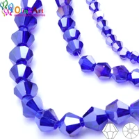 olingart 3468mm bicone upscale austrian multicolored crystal dark blue color beads loose bead bracelet diy jewelry making