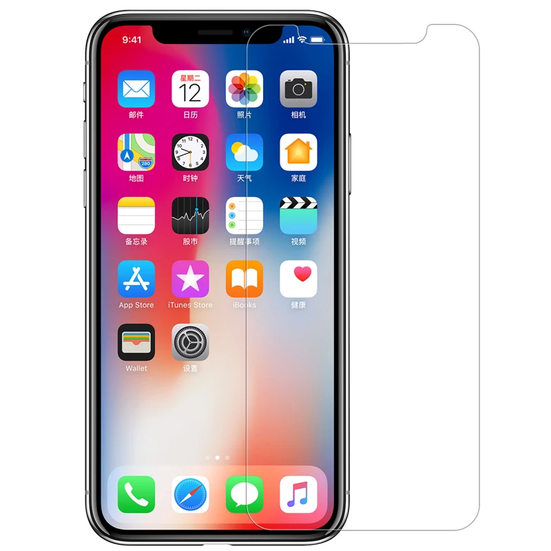 Закаленное стекло для iPhone X XS XR MAX Защитная крышка экрана 8X7 6 6S Plus 5 5S SE 1 8 дюймов