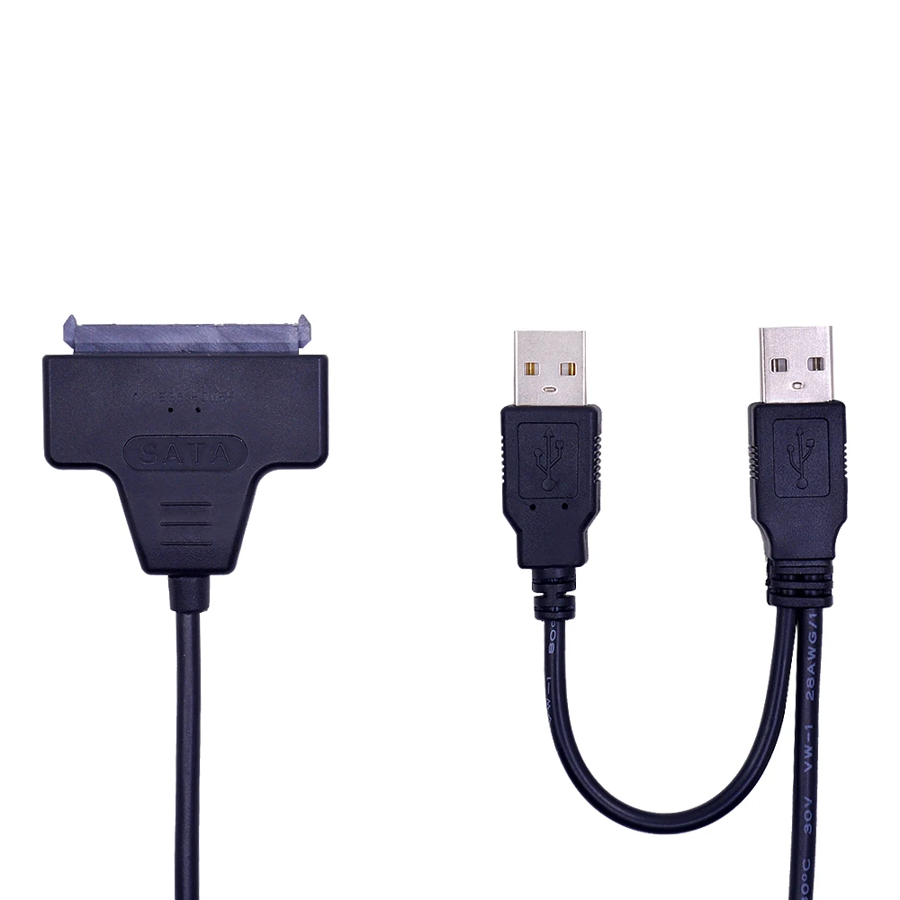 CHIPAL 2018 горячий SATA к USB 2 0 до 7 15 22pin АДАПТЕРНЫЕ кабели Внешнее питание для 5 ''Ssd Hdd