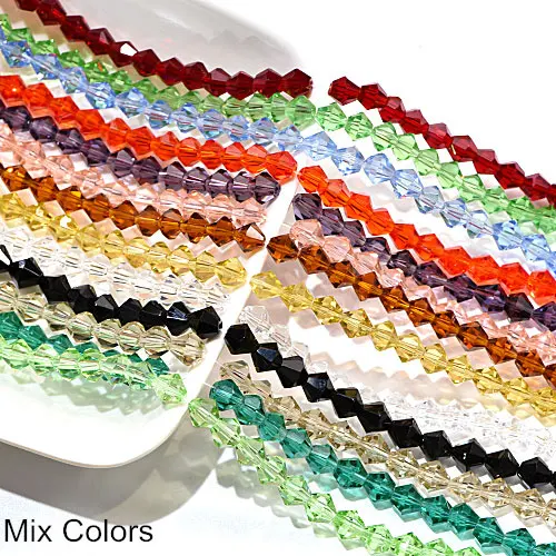 Mixed Colors Крутые стеклянные пришитые стразы, бусины-Биконусы, хрустальные пришитые стразы, бусины для украшений из бисера B3475 - Цвет: Mixed Colors