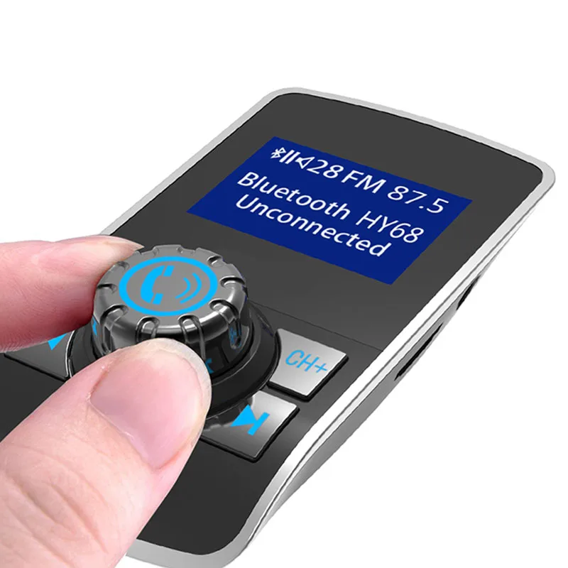 Jajabor Bluetooth гарнитура для авто Handsfree fm передатчик MP3 плеера 1.44 дюймов больше Экран 5