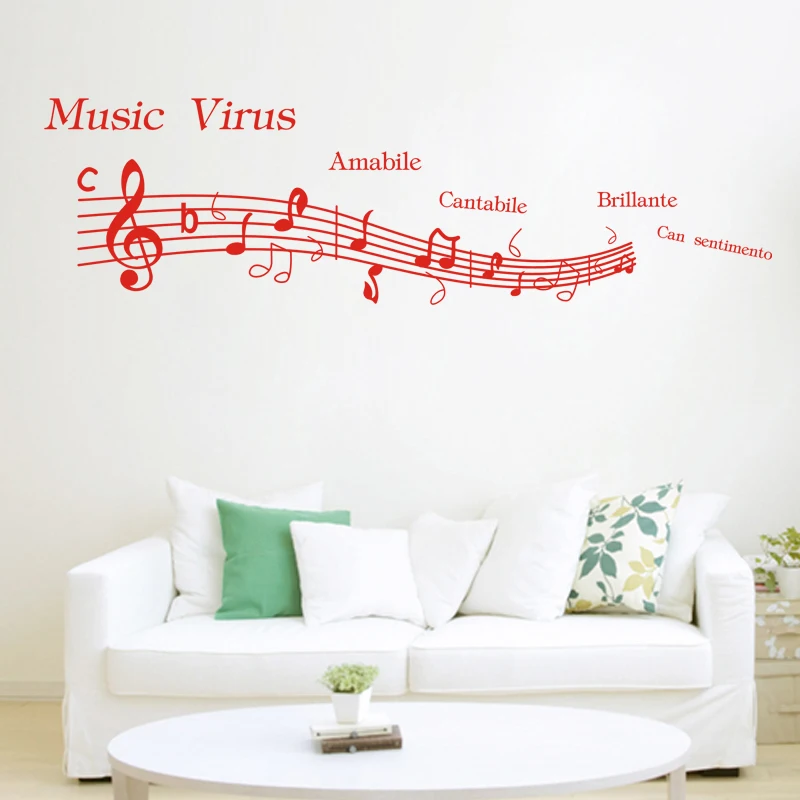 Note Music Spectrum Наклейка на стену для детских комнат украшение подарков музыкального