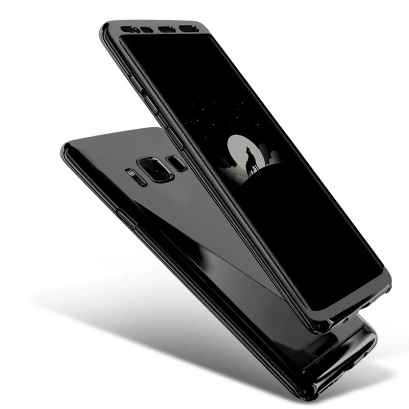 Роскошный зеркальный чехол для S10Samsung Galaxy S8Plus PC + защитный экран из закаленного