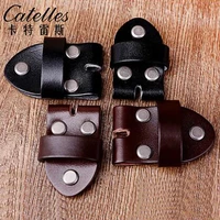 belt head connection leather pin buckle layer cowhide belts accessories smooth buckle link leather screw belt attachment 6178
