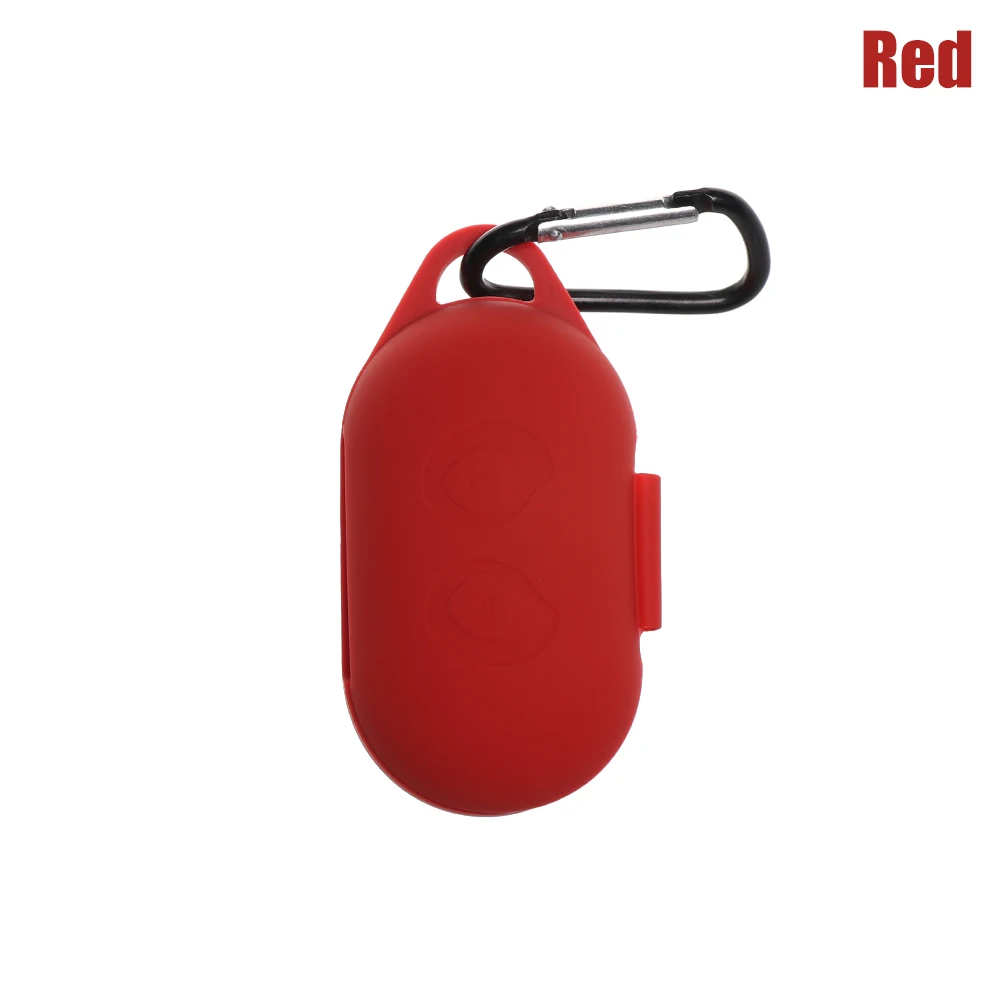 red Флип-чехол для наушников силиконовый чехол нескользящий водонепроницаемый защитный чехол с карабином для samsung Galaxy Buds - Цвет: red