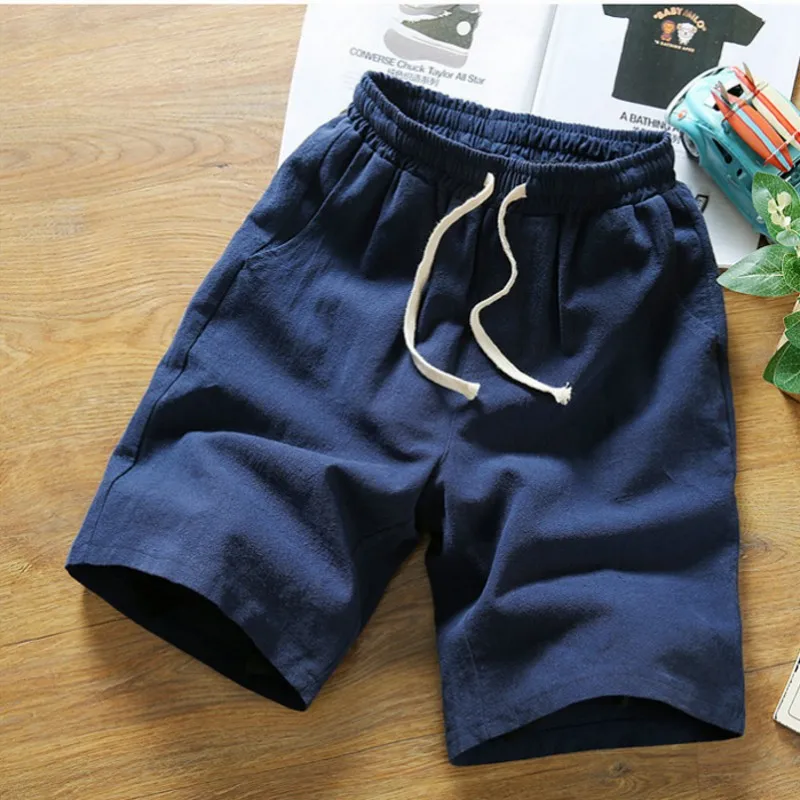 

Free shipping men's summer shorts plus size casual Linen shorts male Chinese style Knee Length short trousers hip hop for 150kg
