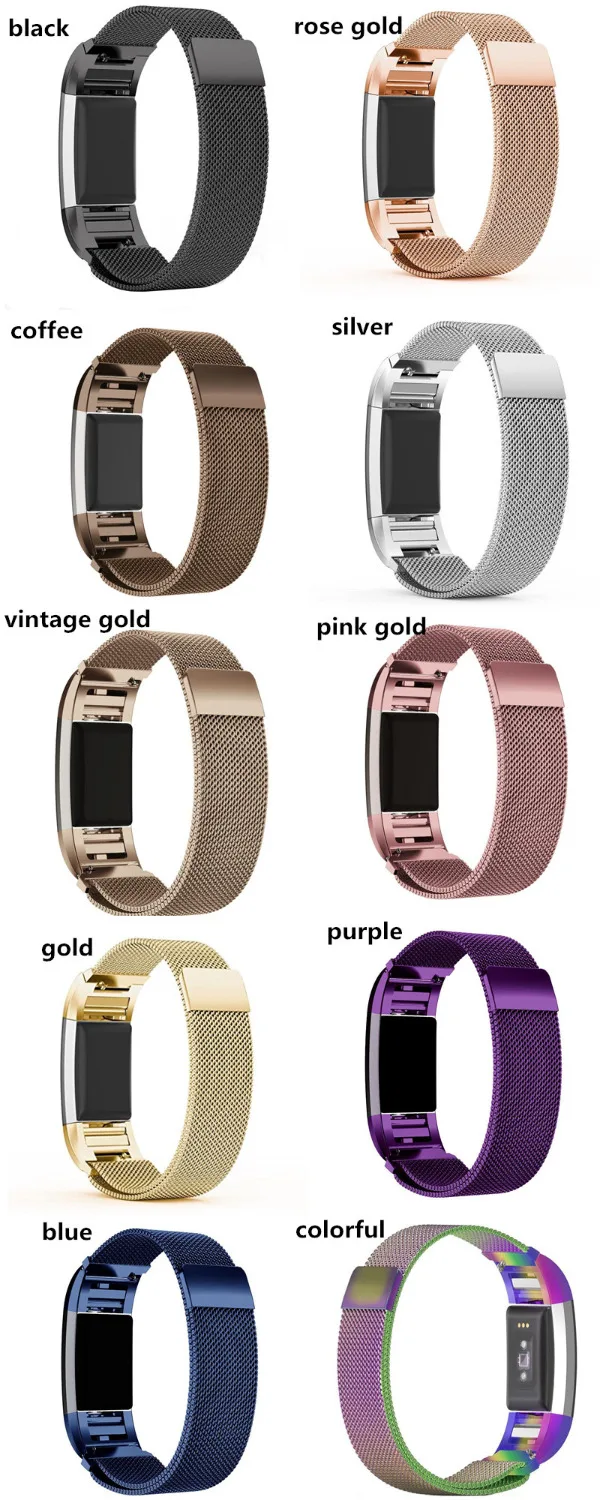 LNOP Миланская петля ремешок для браслета FitBit Charge 2 charge2 hr correa Нержавеющая сталь запястье ссылка браслет ремень аксессуары для часов