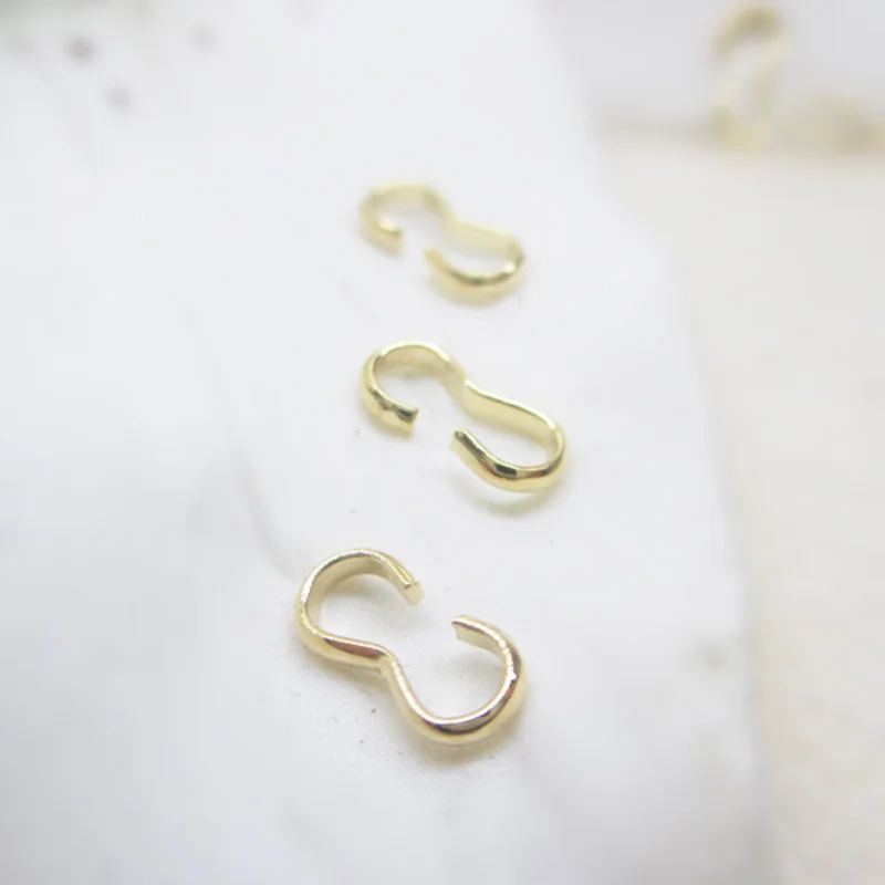 Золотистые крючки с пряжкой 8 разъемов для изготовления браслетов подвесок