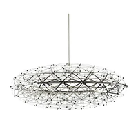 oval shape dia 75cm modern pendant light toolery creative hanging light firework stainless steel 276pcs led bead droplight