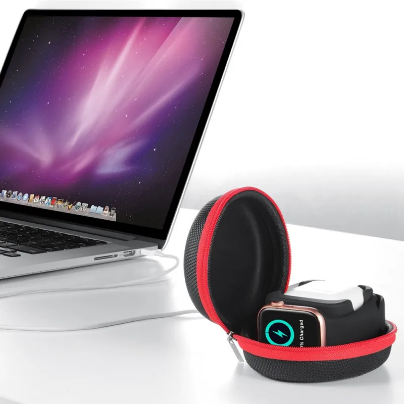Чехол для Apple Watch/Airpods защитный противоударный чехол переноски часов/наушников с