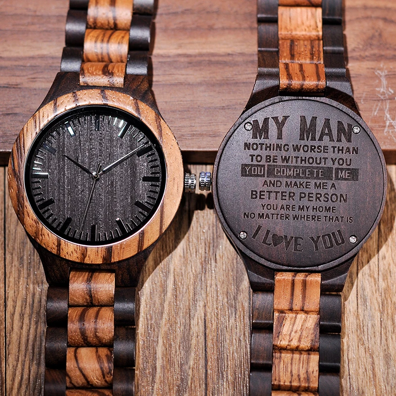 BOBO BIRD Engrave личные мужские часы семейный подарок на день рождения для папы