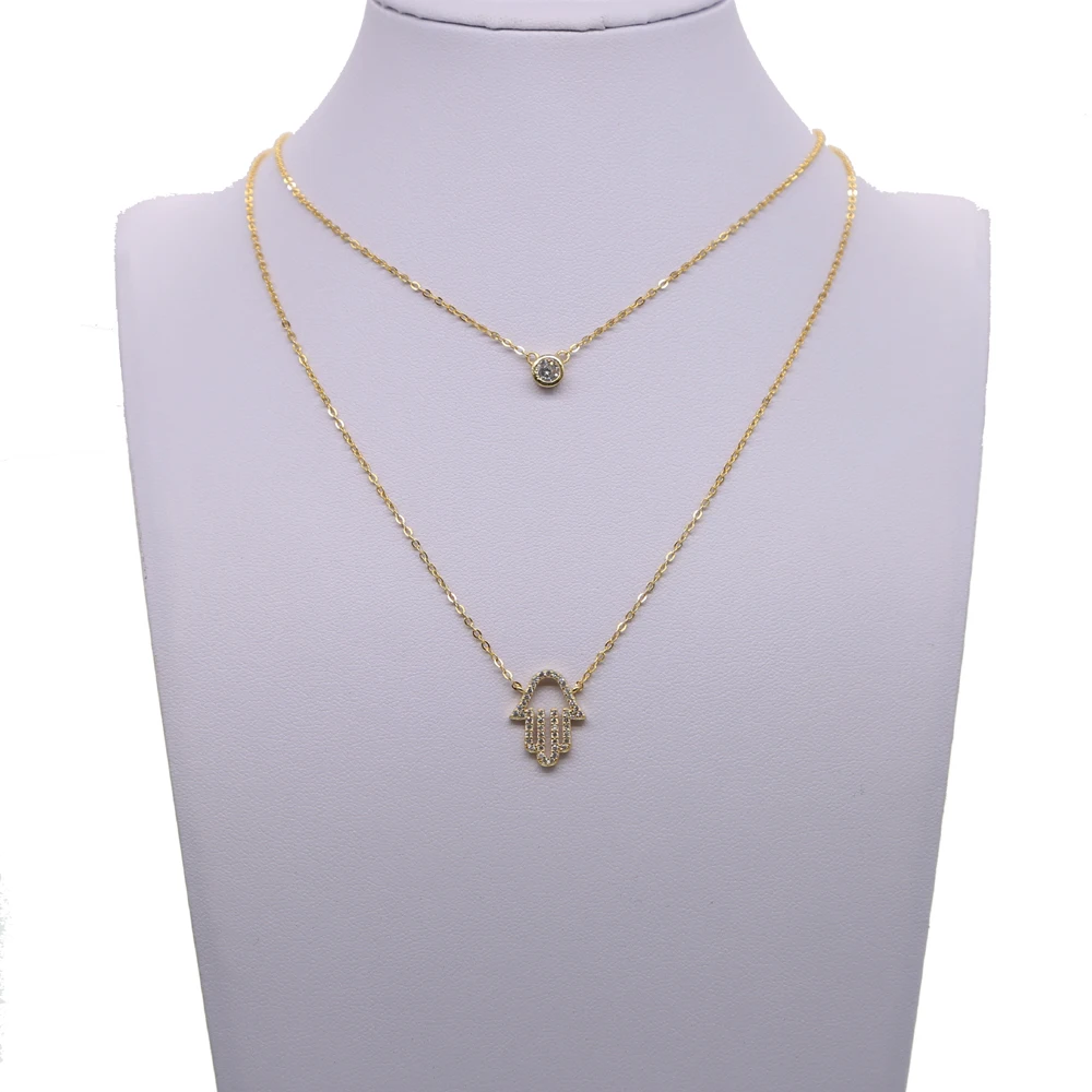 Женское многослойное ожерелье Collier из стерлингового серебра 925 пробы с подвеской