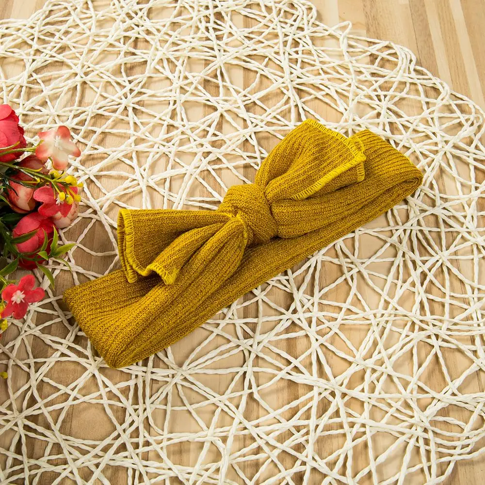 Toddler Girls Kids Baby Bow Hairband Headband Stretch Turban Knot Head Wrap Solid Lovely Headwear | Мать и ребенок