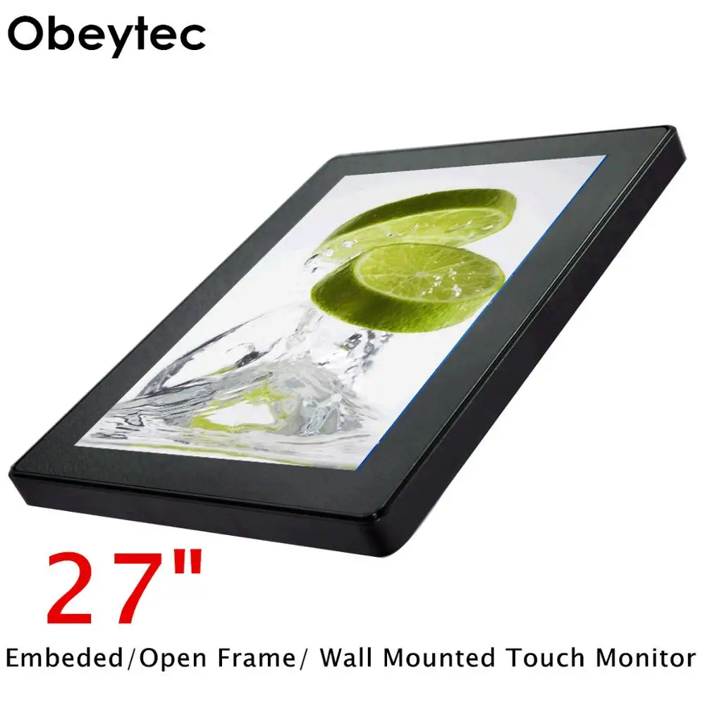 Сенсорный ЖК экран Obeytec 27 дюймов сенсорный с открытой рамкой FHD Разрешение PCAP 10