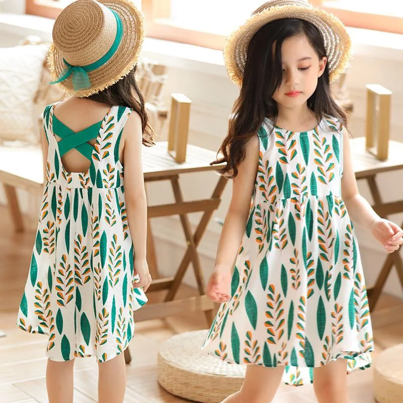 Fashion Baby Girl Summer Dress Cute Cartoon Pattern Clothing Kids Gown Clothes For Birthday/Seaside/Outing | Детская одежда и