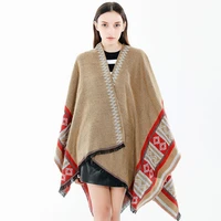 high quality women fashion 2019 geometric print long scarf with tassel winter warm thick luxury brand female cashmere shawl