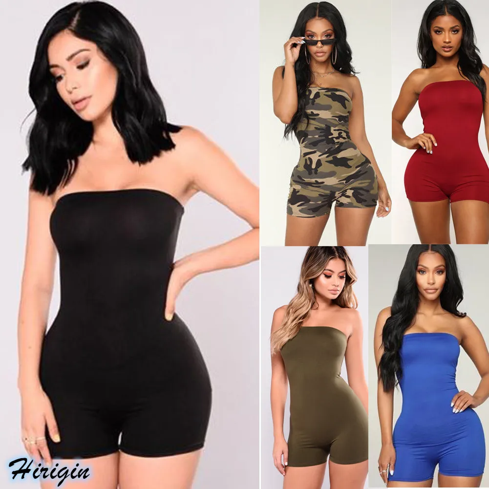 Летний комбинезон новинка 2019 женский летний однотонный без рукавов с открытыми