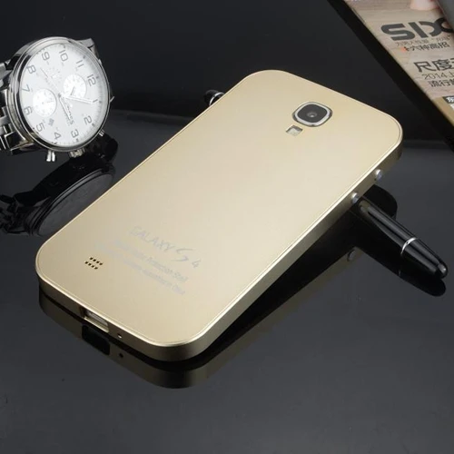 S4 ультра тонкий металлический чехол для телефона s для samsung Galaxy S4 I9500 I9505 Алюминиевый бампер чехол противоударный чехол для samsung S4 - Цвет: Золотой