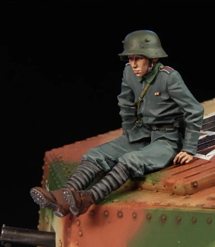 [Tuskmodel] 1 35 масштаба Смола Модель цифры комплект ww1 Пособия по немецкому языку