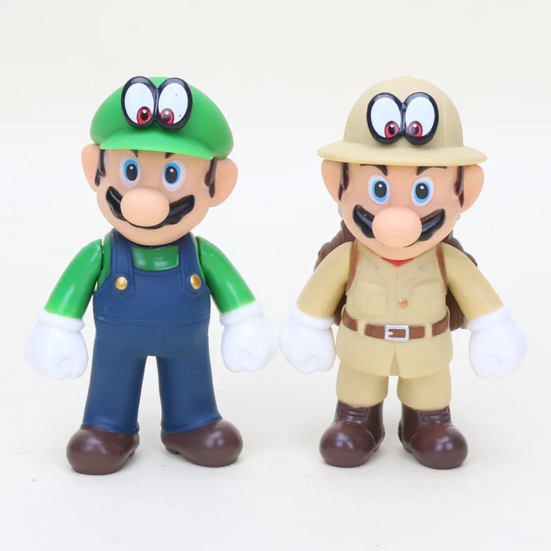 5 шт./компл. на высоком каблуке 12 см с рисунком из игры "Братья Супер Марио" Odyssey figuer кукла Cappy красного и зеленого цвета с Марио и Луиджи золото Марио Свадебные Жених ПВХ фигурка модель игрушки