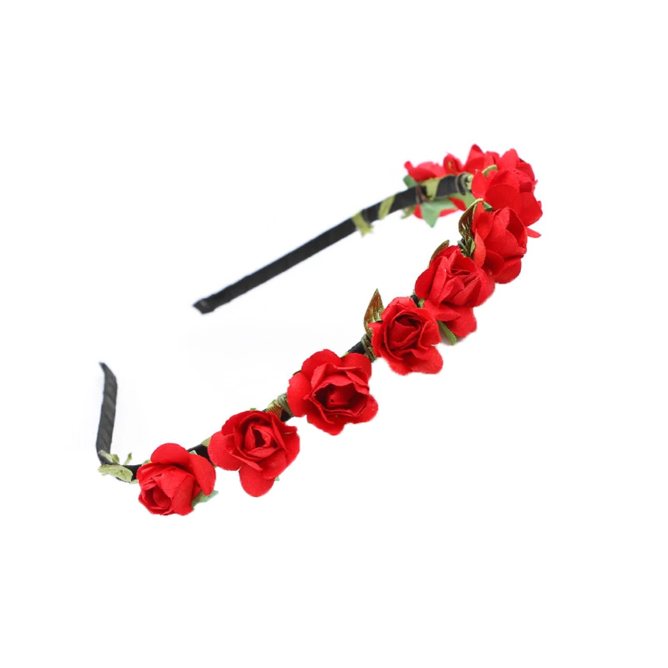 Повязка на голову в богемном стиле для девочек Цветочная корона бохо праздничный