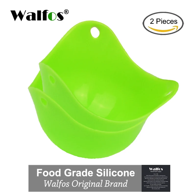 WALFOS Green 2 шт./компл. Силиконовые Яйцо браконьерство накладки Пан Плесень Кухня Пособия по кулинарии комплект принадлежностей для вращающихся инструментов Cocina гаджет Accesorios Cocina EJ874894 - Цвет: WALFOS Green