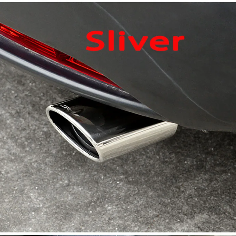 2.0L Sliver Нержавеющая сталь выхлопных Совет глушитель выхлопной трубы крышки для Хонда сrv CR-V 2013 2012 авто аксессуары - Название цвета: 2.0L Sliver