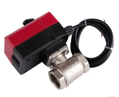 Высокая qualityDN15/20/25/32 клапан, 220 v/24 v ручной можно вручную открываются и закрываются латунь электрический шаровой кран - Цвет: DN15  230V