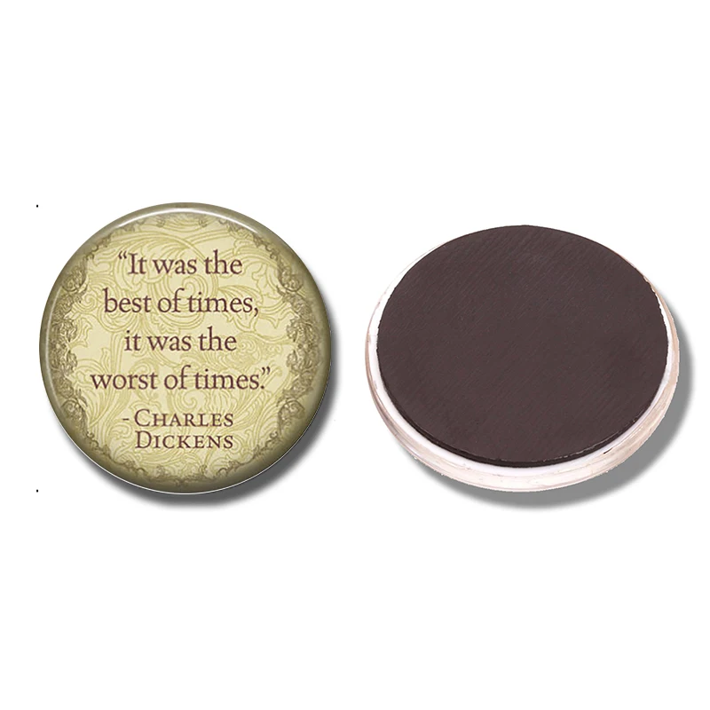 Это было самое лучшее время 30 мм магнит на холодильник Чарльз Диккенс Цитата