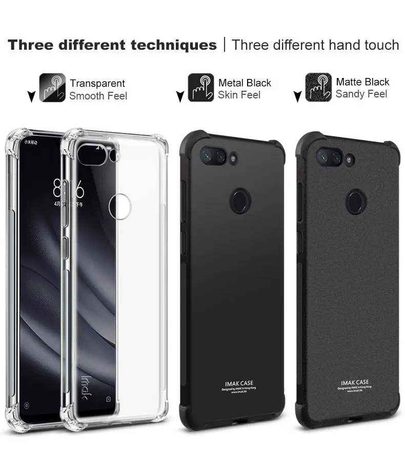 Xiaomi mi 8 Lite чехол IMAK Ударопрочный силиконовый мягкий прозрачный чехол из ТПУ для Xiaomi mi 8 mi 8 Lite