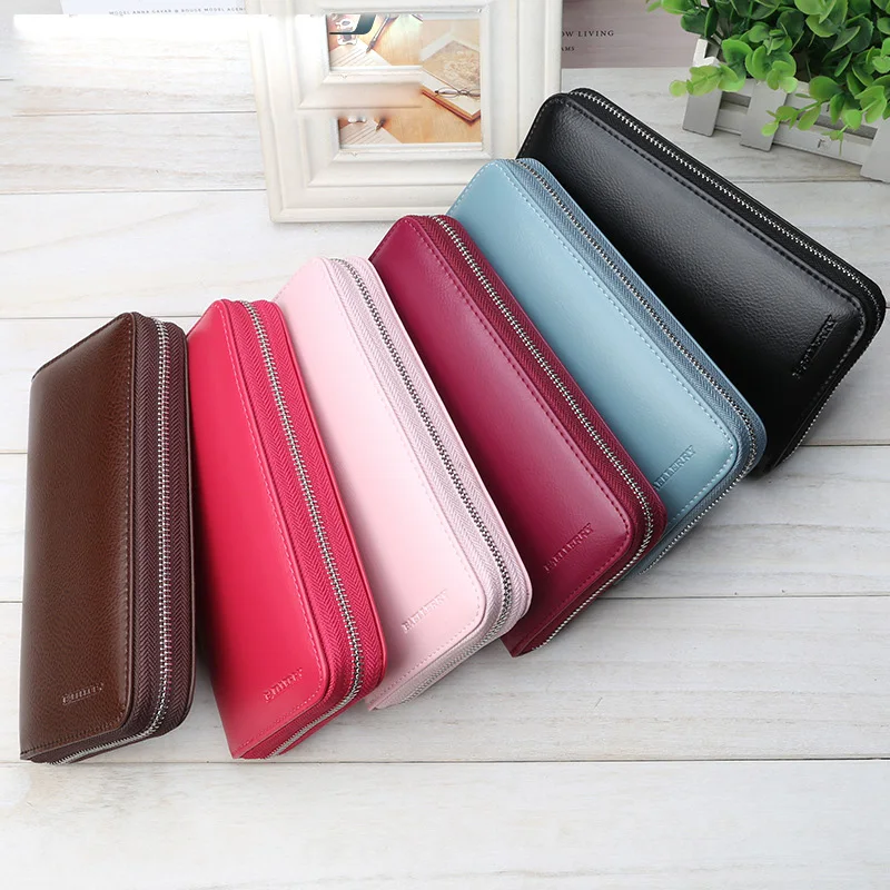 Rfid женские кошельки из натуральной кожи с множеством отделений 36 держатель для