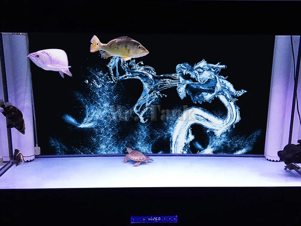 Индивидуальный аквариумный фон плакат с самоклеящимся водным драконом