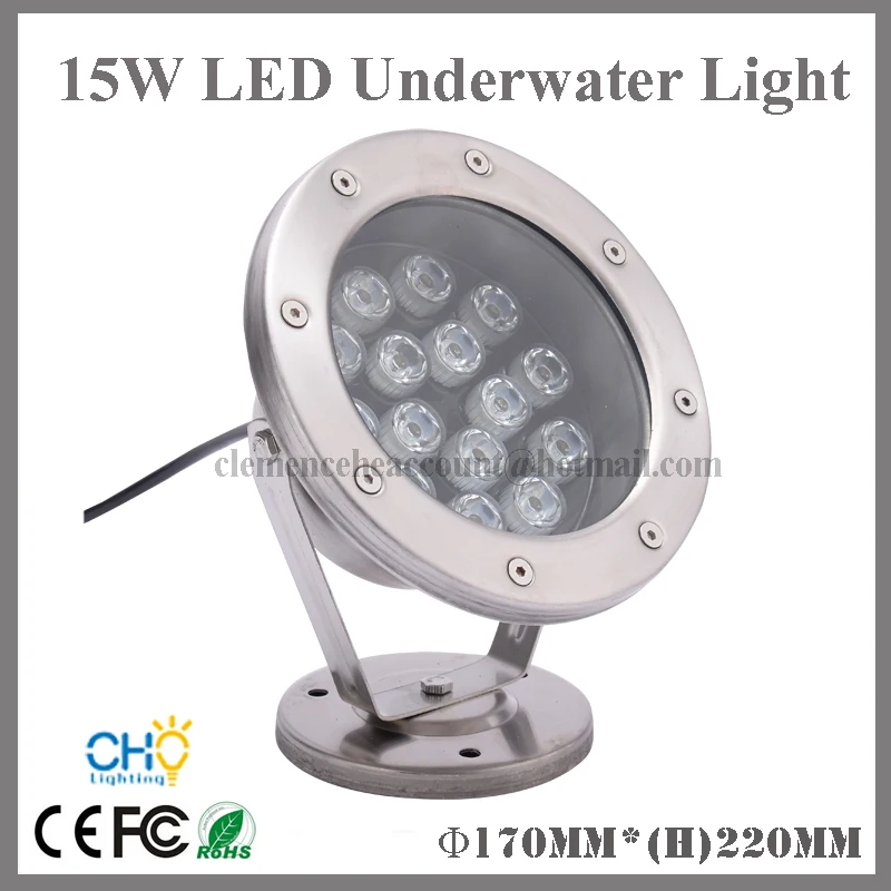 2 шт. водонепроницаемые подводсветильник светодиодные лампы для бассейна 15