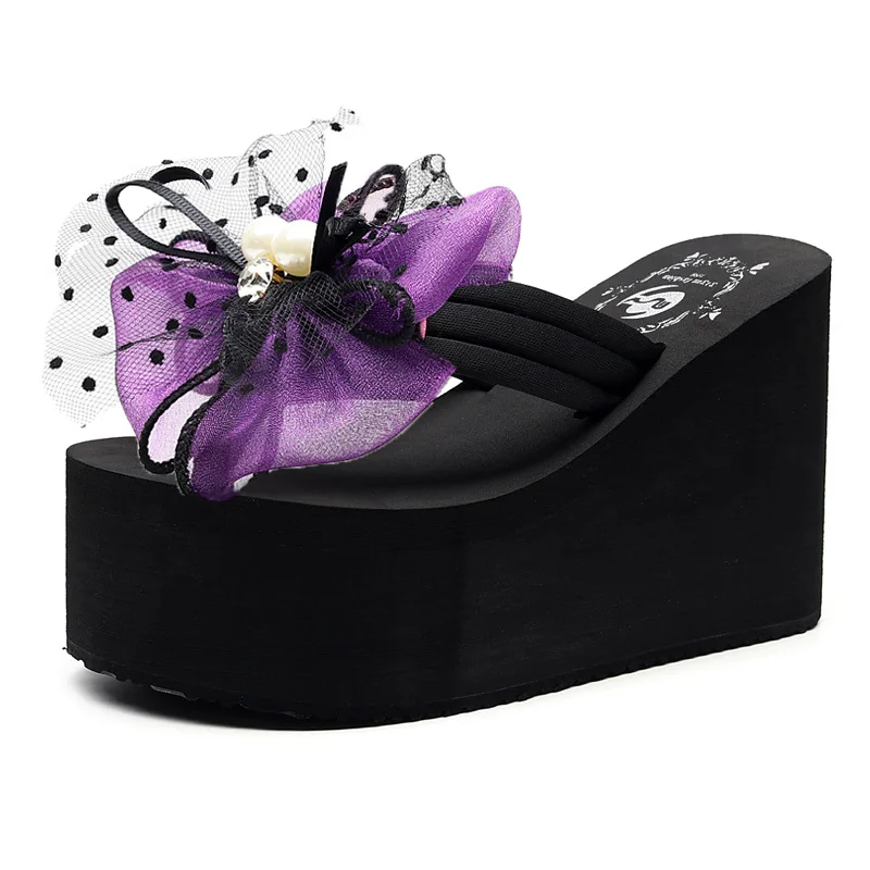 Шлепанцы на высоком каблуке 11 см шлепанцы с бантом бабочкой и крутой тапкой