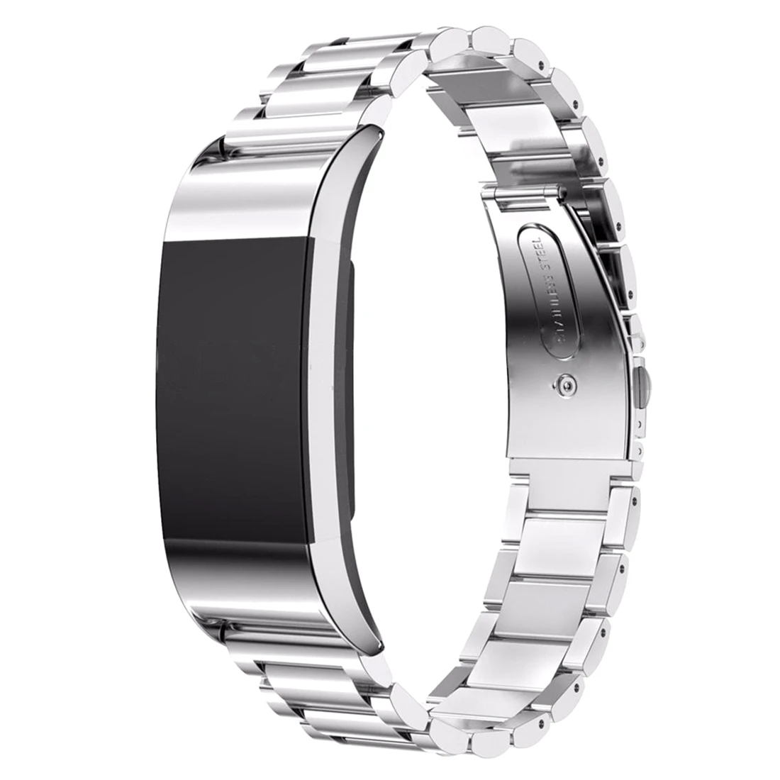 Роскошные Замена Нержавеющая сталь Смарт часы ремешок для Fitbit заряд 2, серебристый