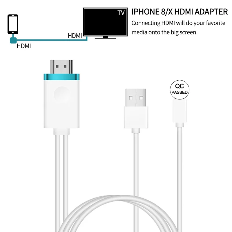 Приемник mirascreen HDMI ТВ кабель для apple USB экран зеркальное ТВ 1080 P HD для iphone 6s plus iphone X 8 8 plus 7 7 plus ipad